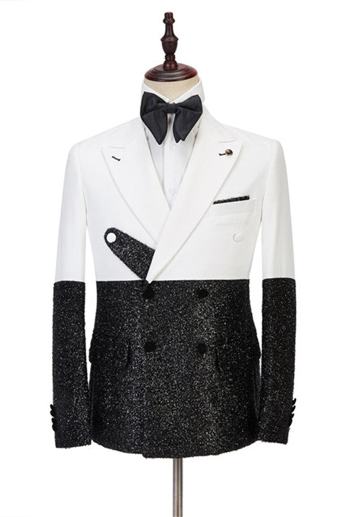 Buy White and Sparkle Double Breasted Fashion Slim Fit Prom Men Suits Online for men from stylesnuggle. Huge collection of Peaked Lapel Double Breasted Men Suit sets at low offer price &amp; discounts, free shipping &amp; made. Order Now.