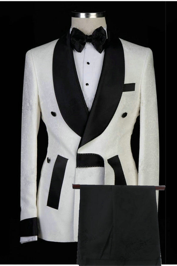 stylesnuggle is your ultimate source for White Jacquard Shawl Lapel Fashion Men Suits for Wedding. Shop this season's Sharp-looking Shawl Lapel Single Breasted collections at stylesnuggle. Worldwide delivery available. Fast Worldwide Shipping.Secure &amp; Easy Checkout.