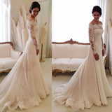 stylesnuggle custom bateau Long Sleeves wedding dresses in high quality at factory price, saving your money and making you shinning at your party.