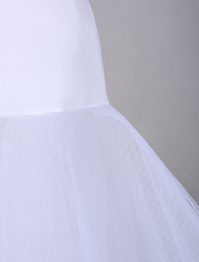 White Tulle A-Line Slip One Size Wedding Petticoat-stylesnuggle