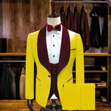 stylesnuggle is your ultimate source for Yellow One Button Wedding Groom Suits with Velvet Lapel. Shop this season's Sharp-looking Shawl Lapel Single Breasted collections at stylesnuggle. Worldwide delivery available. Fast Worldwide Shipping.Secure &amp; Easy Checkout.